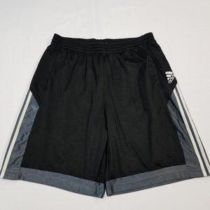 Adidas Black/Grey 3 Stripes Shorts